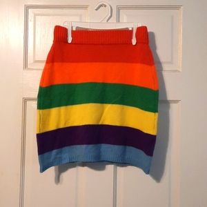 Striped Knit Sweater and Skirt Set